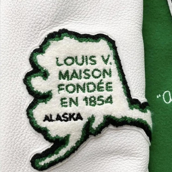 Men’s Louis Vuitton Green Wool Leather LV Varsity Jacket 46 Large - Picture 8 of 13